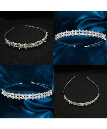 Bride Headband Rhinestones Crystal Hair Bands Bridal Wedding Headbands Bridesmaid Flower Girl Elegant Hair Accessories Prom Party Birthday Celebration Hairband for Women & Girls - Buy Online on GoSupps.com