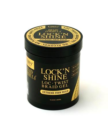 Braid Formula Lock'n Shine - Extreme Firm Hold 16.2oz/ 480ml | Perfect for Loc Twist Braid Smooth Application High shine and Anti-Frizz | Infused with Vitamin B for Strengthens the Hair 16 Ounce (Pack of 1)