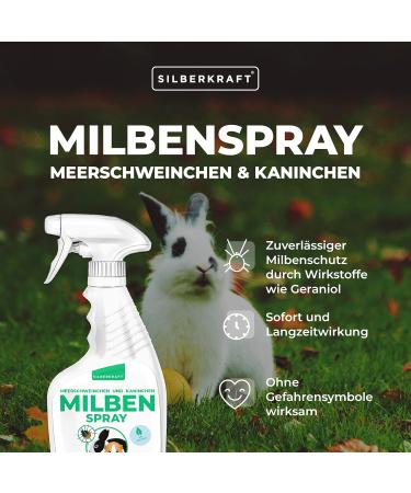 Silver Power Mite Spray for Guinea Pigs Rabbits & Small Animals - 500 ml | Effective Anti-Mite & Parasite Protection - Buy Online on GoSupps.com
