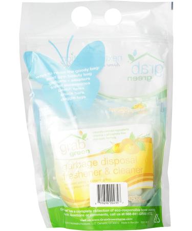 Grab Green Natural Garbage Disposal Cleaner Deodorizer & Freshener Pods - Tangerine + Lemongrass - 12 Pods - Buy Online on GoSupps.com
