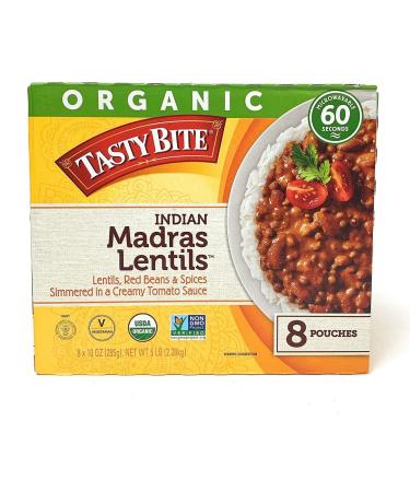 Organic Indian Madras Lentils 10 Oz - Pack of 8 | Tasty Bite - Buy Online on GoSupps.com