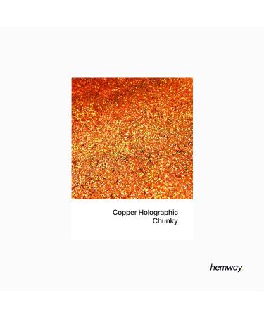 Hemway Eco-Friendly Biodegradable Glitter 100g | Vegan Copper Holographic Sparkle for Face Body Hair & Nails - Festival Ready - Buy Online on GoSupps.com
