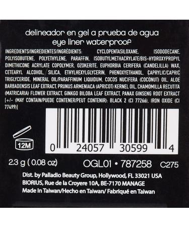 Palladio Waterproof Gel Eyeliner in Black - Long-lasting Smudge-proof Formula - Buy Online on GoSupps.com
