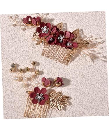 MAGICLULU 5 Sets Hairpin Wedding Hair Decoration Rhinestone Hair Clips Chinese Decor Japanese Hair Pin Rhinestone Bobby Pins Bride Hair Decor Red Women's Zinc Alloy Rhinestones Hair Comb - Buy Online on GoSupps.com