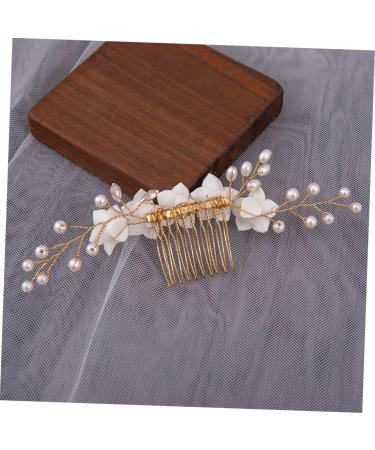 DOITOOL Rhinestone Headpiece Hair Accessories Pearl Rhinestones Wedding Flowers Banquet Wedding Flower Hair Comb - Buy Online on GoSupps.com