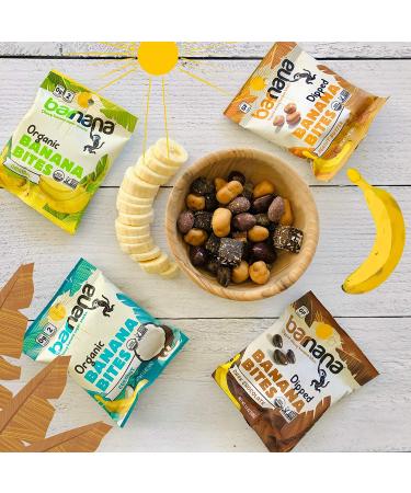 Barnana Organic Chewy Banana Bites - Coconut Flavor (12 Bags, 1.4 oz each) | Non-GMO, Upcycled Snack - Buy Online on GoSupps.com