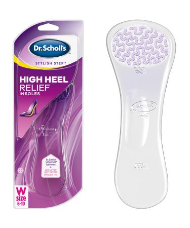 Dr. Scholl's Stylish Step High Heel Relief Insoles Size 6 - 10,2 Count (Pack of 1) Clear Gel
