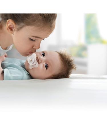 Chicco Physioform Pacifier Set - Silicone 2-6 Months & Rubber 0-2 Months | Supports Healthy Mouth Development | Light Blue (2 Pieces) - Buy Online on GoSupps.com