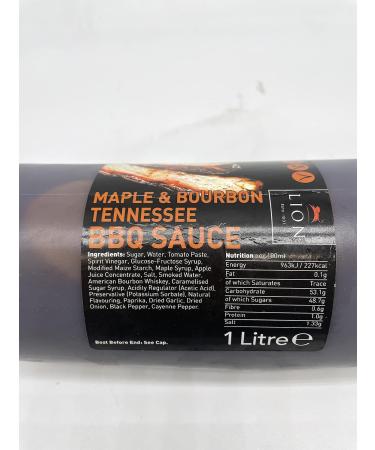 Premium Maple & Bourbon Tennessee BBQ Sauce 1 Litre - Buy Online on GoSupps.com
