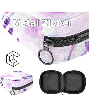 Shop Eco-Friendly Storage Bags for Women's Menstrual Products | Zippered Organization Bags in Purple Watercolor - Buy Online on GoSupps.com