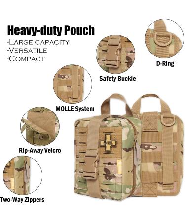 RHINO RESCUE IFAK Trauma First Aid Kit MOLLE Medical Pouch - Multicam - Buy Online on GoSupps.com