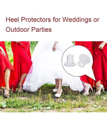 YUBRO Clear High Heel Protectors - 3 Sizes Soft Covers for Grass & Uneven Floors - Buy Online on GoSupps.com