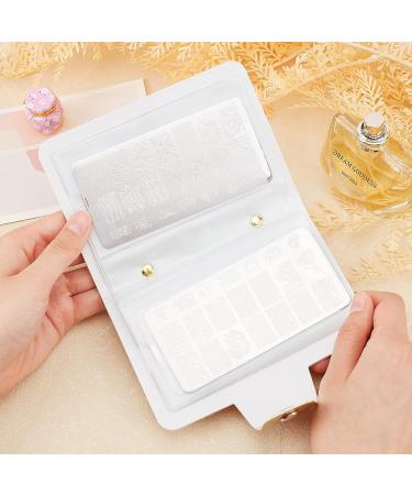 NICENEEDED 20 Slots Image Stamper Plate Collection Colorful Nail Art Stamper Holder Storage Bag Reusable Nail Plate Nail Art Image Holder Organizer Tool for Nail Art DIY Tool - Buy Online on GoSupps.com