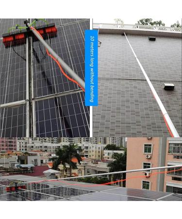 photovoltaic cleaner window cleaning pole Window Squeegee Adjustable Telescopic Window Cleaner Water Fed Replaceable Window Scrubber Accessories Fit for Indoor/Outdoor Window Cleaning-30cm B 30cm Brush 5m Pole - Buy Online on GoSupps.com