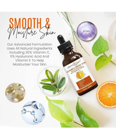Vitamin C Serum with Pure Retinol & Hyaluronic Acid - Anti-Aging Formula | 4 Fl Oz - Shop Internationally - Buy Online on GoSupps.com