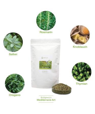 Mediterranean Bread Spice | Rosemary Thyme Garlic Oregano Sage | 175g for Stick Bread & Herb Baguette - Buy Online on GoSupps.com