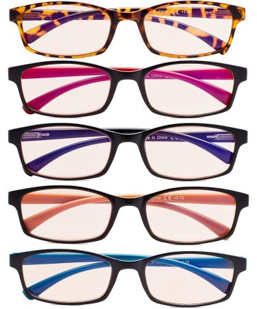 Eyekepper 5 Pairs Blue Light Blocking Reading Glasses +2.75 for Men & Women - Comfort Computer Glasses - Buy Online on GoSupps.com