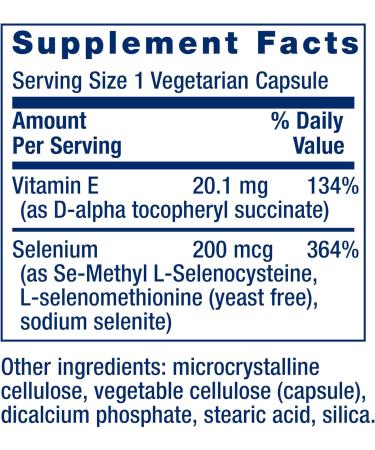 Life Extension Super Selenium Complex with Vitamin E and Taurine Amino Acid - Cellular Health Heart Liver Brain Muscle Exercise and Longevity Support - Buy Online on GoSupps.com