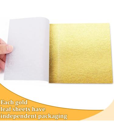 Koogel 300 Pcs Imitation Gold Leaf - 5.5 Inch Gilding Foil for Art, Crafts, DIY Decor - Buy Online on GoSupps.com