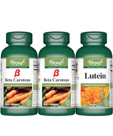 VORST Beta Carotene x 2 Bottles and Lutein x 1 Bottle