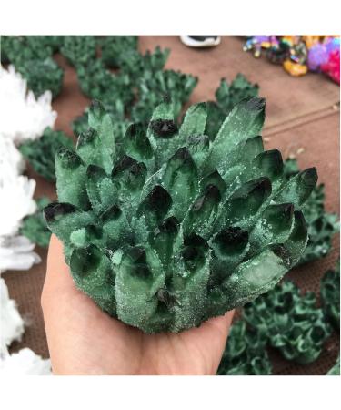 Natural Crystal Rough Crystal Cluster Natural Green Ghost Phantom Quartz Crystal Cluster Specimen Wedding Decoration Aquarium 300-400g - Buy Online on GoSupps.com