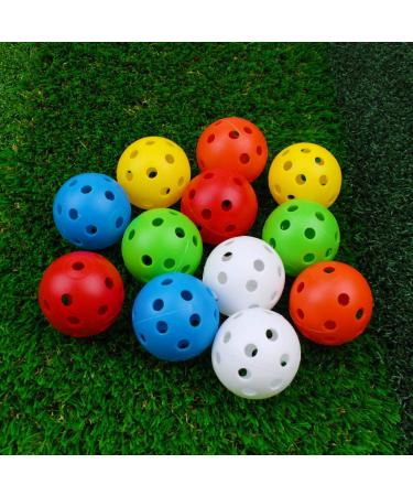 Crestgolf 50pcs Plastic Golf Training Balls - Airflow Hollow 40mm - Swing Practice & Pet Play - Mixed Color - Buy Online on GoSupps.com