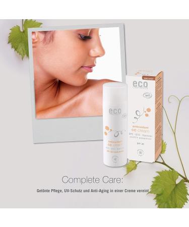  Eco Cosmetics eco cosmetics Bio CC Dark Tinted Day Cream with OPC Q10 and Hyaluronic Acid Vegan Anti-Wrinkle SPF 30 1 x 50 ml - Buy Online on GoSupps.com