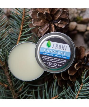 Aromi Solid Cologne | Sweet Vanilla Musk Fragrance Vegan and Cruelty-free Scent Portable Travel Small Gift Men's Stocking Stuffer Alcohol-free (Handsome) - Buy Online on GoSupps.com