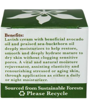 SanRe Organic Skinfood Siesta Sunset Cream - USDA Certified Avocado & Sea-Buckthorn Moisturizer for Dry, Mature Skin - Buy Online on GoSupps.com