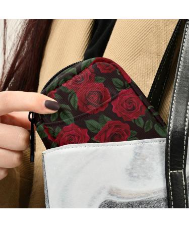 Pfrewn Retro Red Rose Pill Organizer Case | Travel 7-Day Weekly Vitamin & Medicine Holder for Men & Women - Buy Online on GoSupps.com