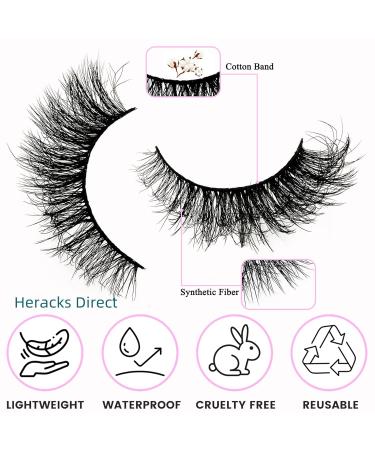 7 Pairs 3D Cat Eye False Eyelashes - Fluffy Volume Curly Faux Mink Reusable Makeup Lashes (TM26) for Stunning Looks - Buy Online on GoSupps.com