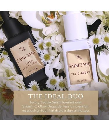 SAINT JANE Vitamin C Glow Drops Serum | Luxury Floral-Infused Clean Skincare (1 fl oz) - International Shipping Available - Buy Online on GoSupps.com