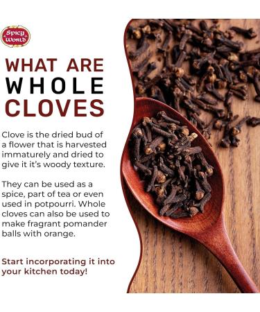 Whole Cloves Bulk 400g Bag (14oz) - Great for Foods Tea Pomander Balls and even Potpourri - by Spicy World - Buy Online on GoSupps.com