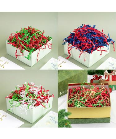 CHECHNYA Crinkle Cut Paper Shred Filler 1LB Shredded Paper for Gift Baskets Recyclable Craft Shred Paper Filler Red & Green Christmas Mix - Buy Online on GoSupps.com