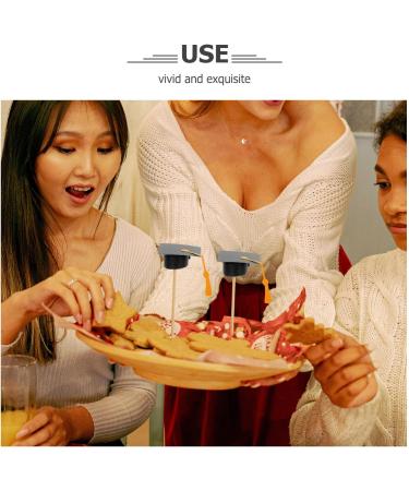 ABOOFAN 21pcs Graduation Cake Toppers Mini Graduation Caps Cupcake Picks for Class of 2024 Graduation Party Decorations - Buy Online on GoSupps.com