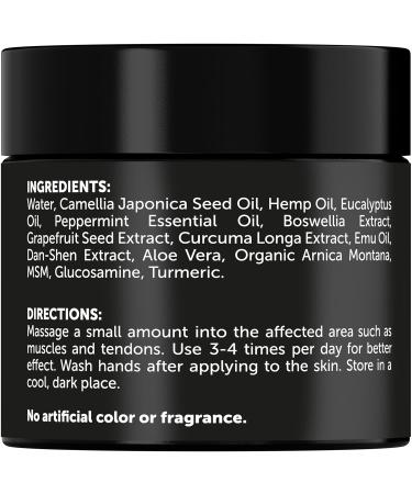 SWIZON Natural Hemp Cream for Muscles & Joints - 4 oz Soothing Muscle Relaxer with Arnica, MSM, Turmeric & Menthol - Hemp Oil Extract Gel for Discomfort Relief - Pack of 1 - Buy Online on GoSupps.com