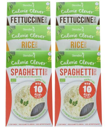 Buy Slendier Organic Konjac Noodle Fitness Trial Pack - Fettuccine Spaghetti & Rice Styles - Healthy Low-Calorie Alternative for International Shipping - Buy Online on GoSupps.com