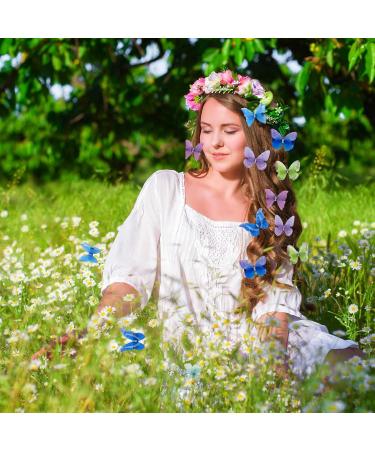 Butterfly Hair Clips 12 Pieces Cute Hair Clip Colorful Hair Clips for Girls Hair Accessories for Teens Women Hair Accessories Barrettes Butterfly Snap Hair Clips - Buy Online on GoSupps.com