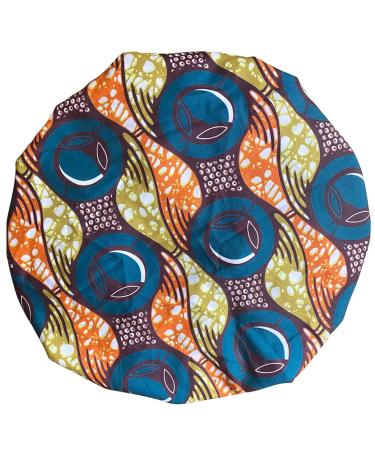 Melanin Crown Silk Hair Wrap for Sleeping - Premium Satin Bonnet for Curly Hair | Protects Against Breakage | Beautiful Teal Design - Buy Online on GoSupps.com