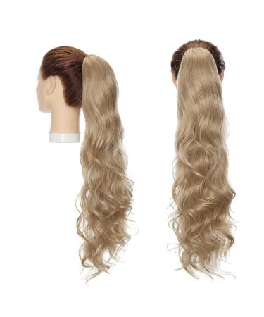 60cm Ash Blonde Ponytail Hair Clip Extension - Natural Wavy Long Hair Piece for Instant Glam - Buy Online on GoSupps.com