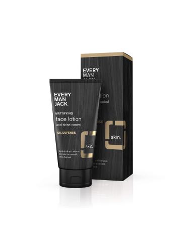 Every Man Jack Mattifying Face Lotion Oil Defense Fragrance Free 2.5-ounce