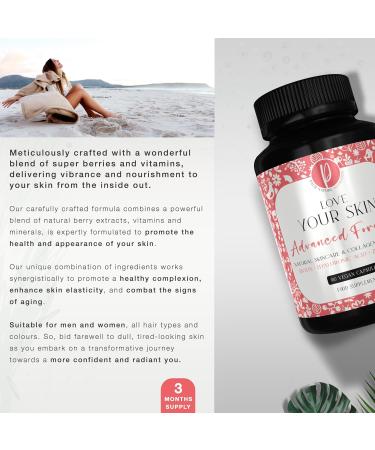 Palm Nature Love Your Skin Advanced Skincare Supplement - Cherry,Berry - 90 Vegan Capsules - Buy Online on GoSupps.com