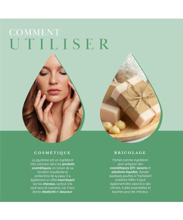 Oxxigena - Pure Liquid Vegetable Glycerine 99.5% (Glycerol) 2 x 1 L Bottle (2.5 L) Full VG Neutral Base Ideal for Moisturizing Skin Hair and Liquids Tasteless and Odourless - Buy Online on GoSupps.com