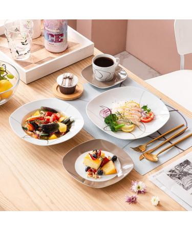 Ceramic Tableware 30/60-Piece Porcelain Ceramic Kitchen Dinner Plate Set with Dessert Plates Soup Plates Dinner Plates Cups Saucers (Color : 30-Piece) - Buy Online on GoSupps.com