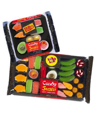 Look-O-Look Candy Sushi & Mini Sushi Assortiment de bonbons g lifi s en guimauve et confiseries en forme de maki et nigiri Cadeau original pour f tes anniversaires et soir es th me asiatique