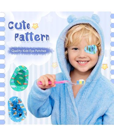 100 Pcs Adhesive Eye Patches for Kids - 20 Styles Light Blocking Cotton Bandages for Boys | Breathable & Comfort | Bulk Toddler Eye Patch - Buy Online on GoSupps.com