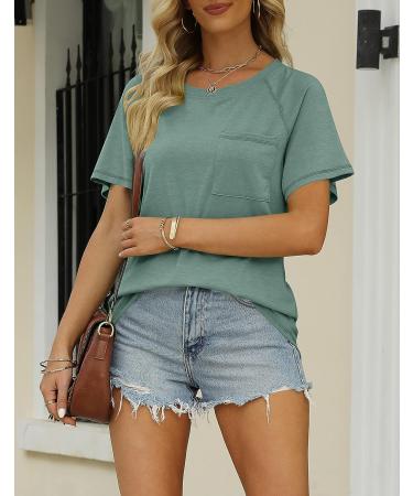 MIROL Women's Short Sleeve Green Tunic Top - Buy Online on GoSupps.com