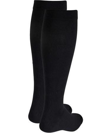 Truform Compression Socks for Men - 15-20 mmHg Knee High Dress Socks - Black Large (1 Pair) - Comfortable & Supportive - Buy Online on GoSupps.com