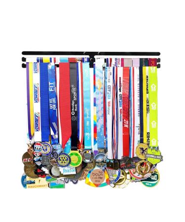 Drosica Medal Hanger Display, Artistic Medal Display, Easy to Install, Suitable for Medal Display and Storage Metal bar medal rack