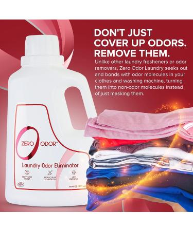Zero Odor Laundry Odor Eliminator - Patented Molecular Technology for Clothes, Towels, Linens, Shoes & Bags - 64oz - Buy Online on GoSupps.com